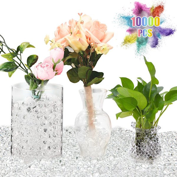 Vasfyllningspärlor, Klara Vatten Gelé Pärlor för Bröllopsdekorationer, Giftfria och Färgbeständiga, Mångsidiga för Blomsterarrangemang, Hemdekorationer,