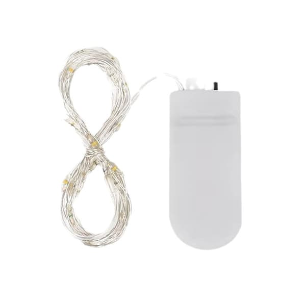 2,20 meter LED kobbertråd lyslenker, varmhvite mini dekorative lys, festlige mini lyslenker, 6-pakning