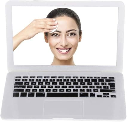 1 stk. Laptop-formet Makeup Spejl Mini Bærbart Lommespejl Kompakt