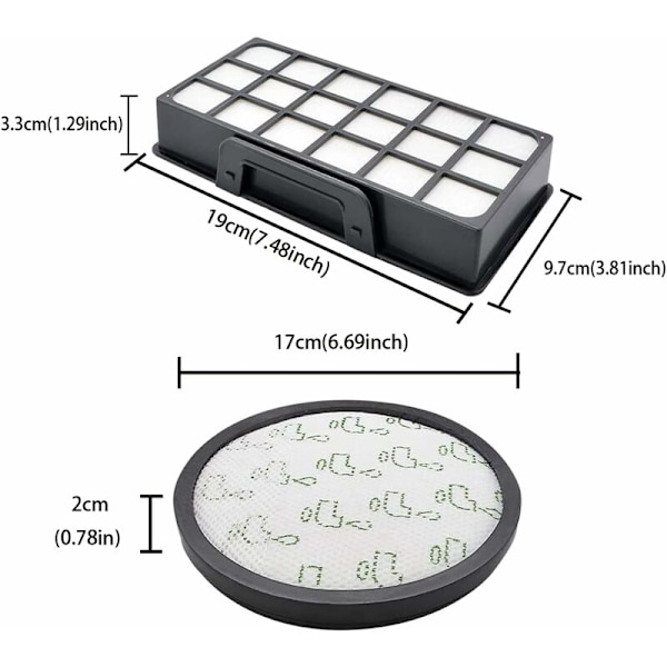 Kit X-TREM POWER CYCLONIC kompatibla filter (280327-51687) Dammsugare RO6941EA RO6951EA RO6963EA