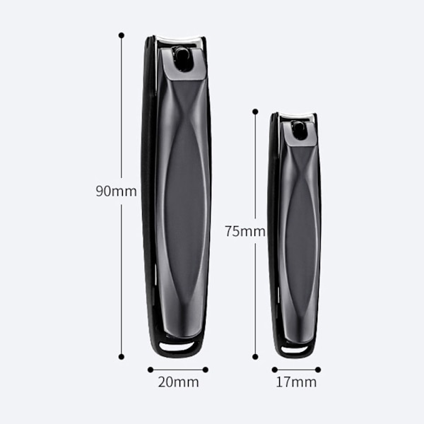 Nagelklippare, stänkskydd för fingernaglar och tånaglar, 2-pack