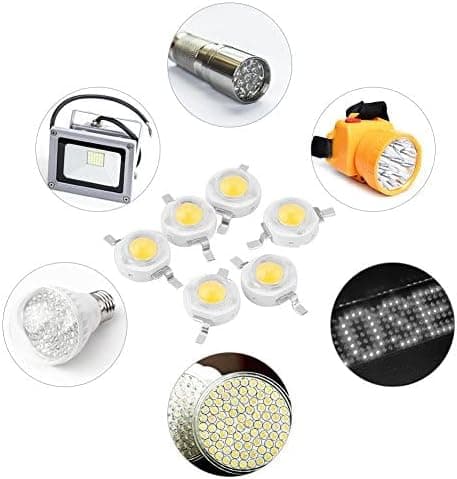 100 stk. LED-chips 1W LED SMD Perle Chip Pære Lampe Armatur Ac