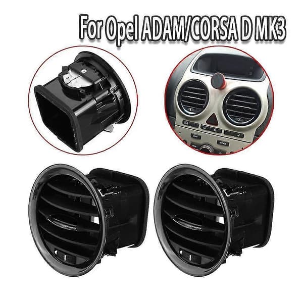 2 stk Bil Interiør Varmeapparat A/C Luftventil Deksel Uttaksgitter Dyse For Opel Adam Alle 2013+ Corsa D Al