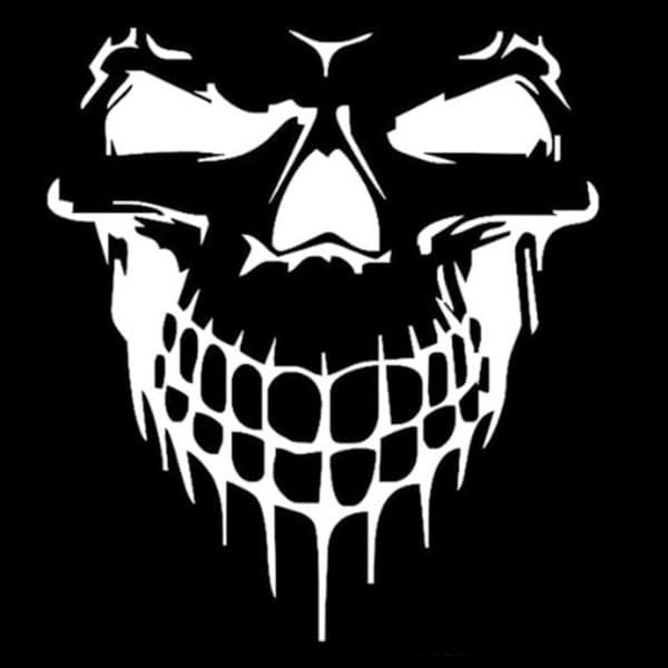 Yh-skull klistremerker og dekaler for bilvindusdører, reflekterende