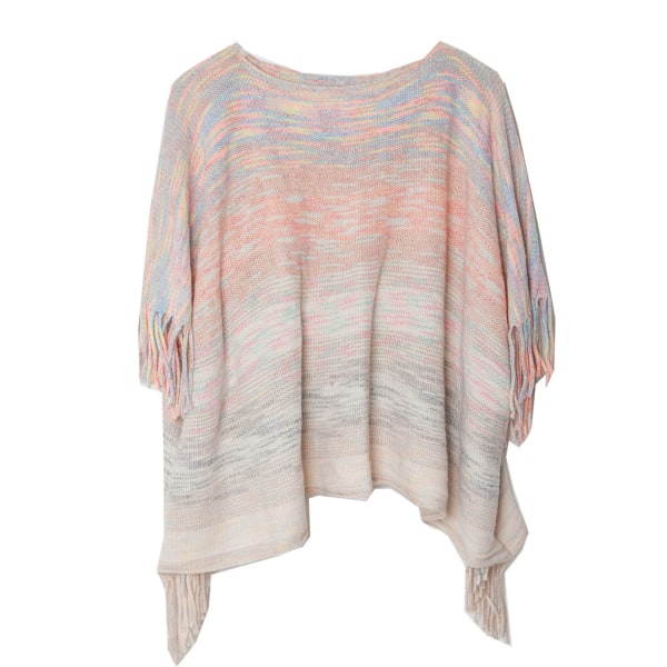 Kvinnors Boho Höst och Vinter Fladdrande Överläggning Gradient Stickad Utomeuropeisk