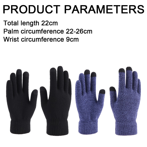 2 Par Dame Vinter Touchscreen Handsker Varme Fleeceforet