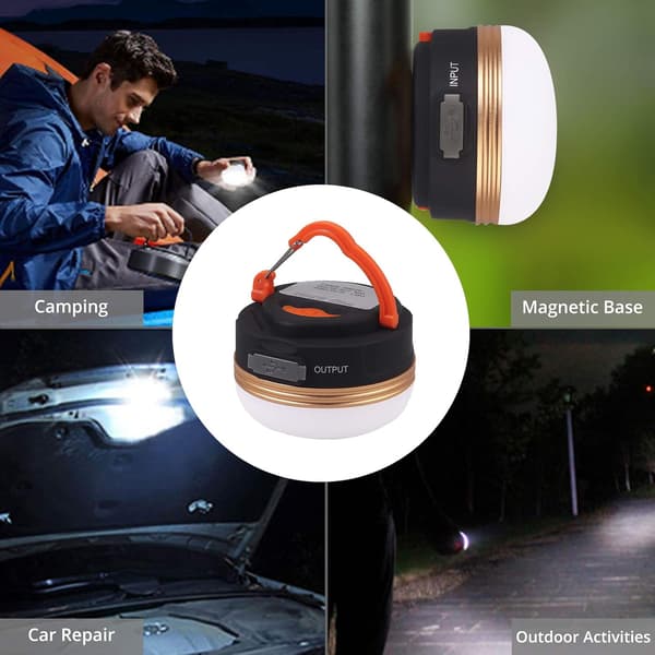 1 Pakke Campinglykt Lantern LED Vanntett USB Oppladbar Lampe