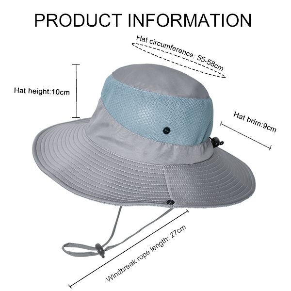 Solhat til kvinder med bred skygge, foldbar, UV-beskyttelse, strandhat