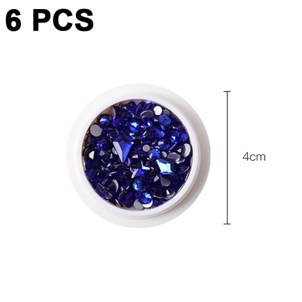 Blandade färger Nail Art Rhinestone，Crystal Rhinestones för Nail Design Crystals Gems style 4