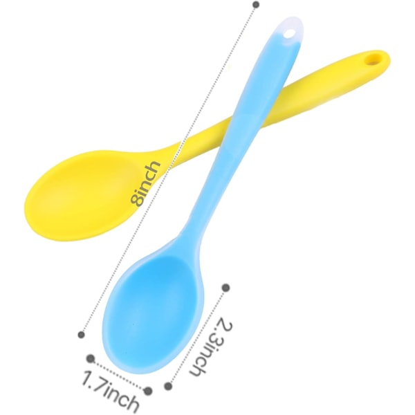 Silikon Blandningssked, Värmebeständig Non-Stick Livsmedelsgodkänd Silikon för Matlagning Blandning, Omrörning, Servering, Lättviktsdesign med Hänghål för