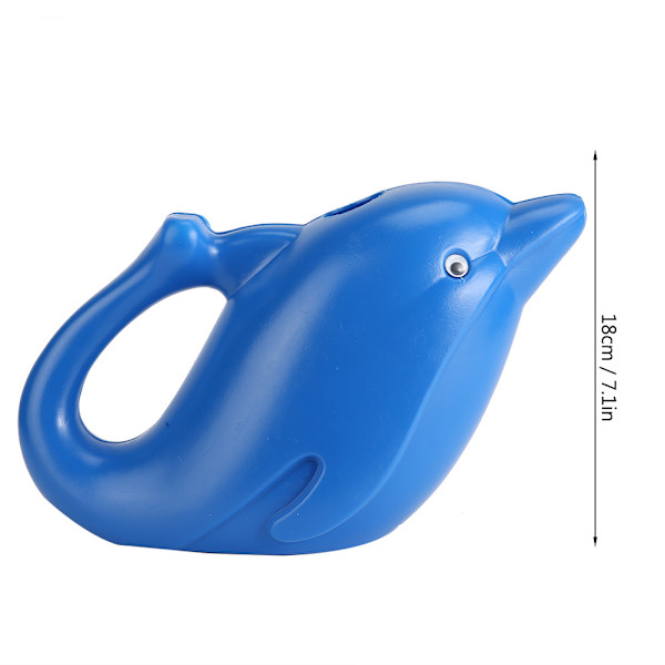 1200ml Utendørs Barnas Plast Tegneserie Dyr Vannkanne Strandleketøy Hage Sprinkler Pot Blå Delfin