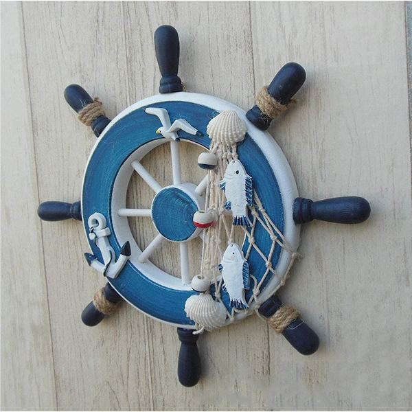 28cm Tredekorasjon Anker, Nautisk Stil, Middelhavsdesign