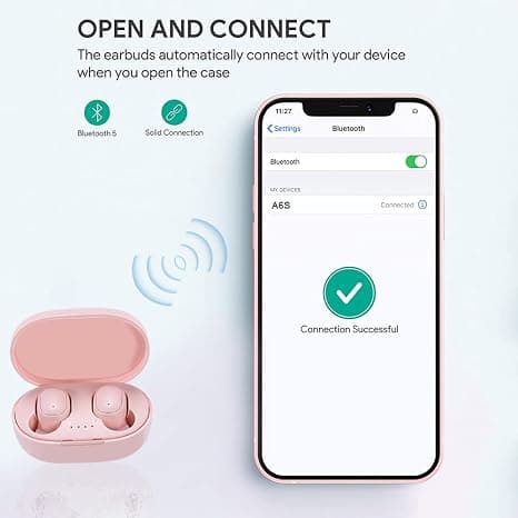 Trådløse høretelefoner Bluetooth pink