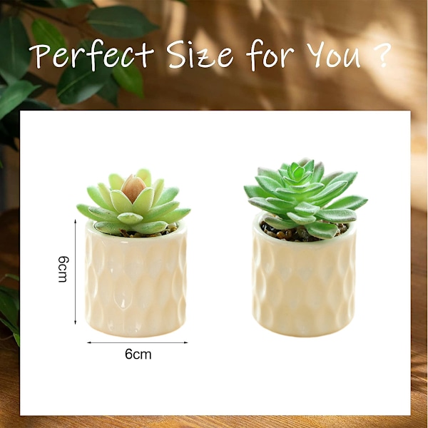 2 stk kunstige blomster simulering sukkulent bonsai mote