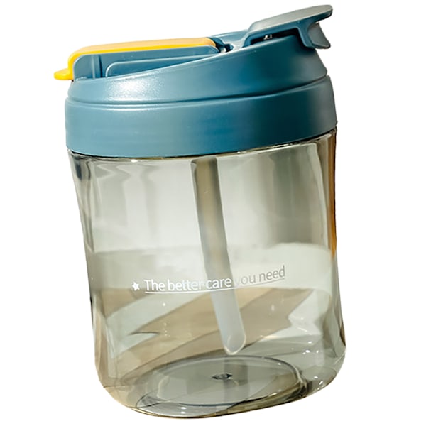 Justerbar Vattenflaska med Axelrem, Återanvändbar, Giftfri BPA-fri Tumbler med Silikonstrå, Lätt att Rengöra, 24 Oz, Blå, 1 st
