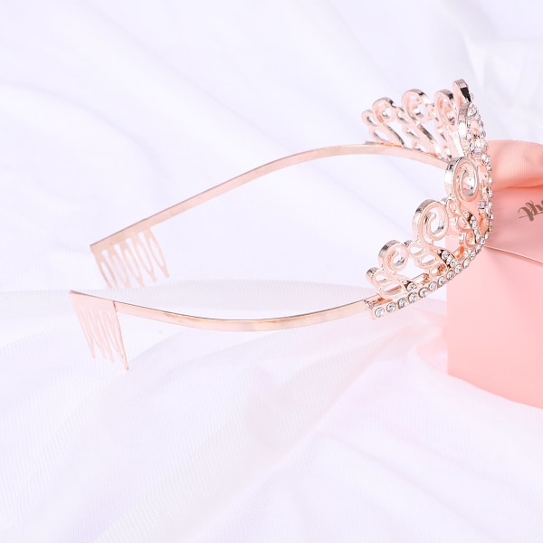 Strass Tiara, Perfekt för Kvinnors 30-årsfest, Kristall Ab Strass Klara Diamantkristaller Monterade på en Slät Silverbas, Tiaror och Kronor