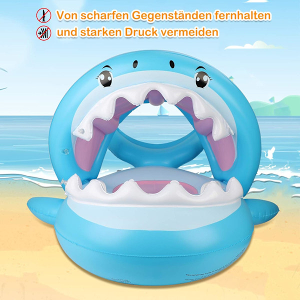 Snabbt Absorberande Pool Float med Justerbart Säkerhetssäte för Småbarn, Ultra Baby Spring Float med Solskyddstak och Halkfri Yta, Polyester
