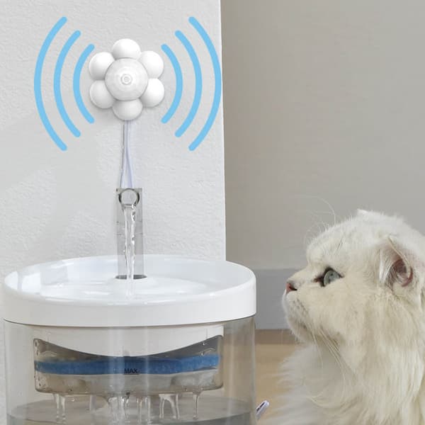 Kattfontene Sensor Stille Energibesparende Automatisk Katt Vanndispenser IR-sensor for Dyr Vannfontene