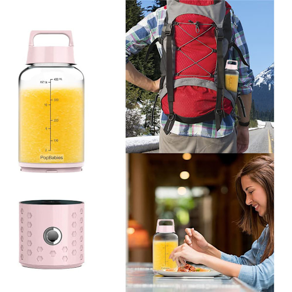 Diamond Jar Design Blender, Uppladdningsbar & IPx67 Vattentålig, Idealisk För Utomhusäventyr Och Daglig Användning