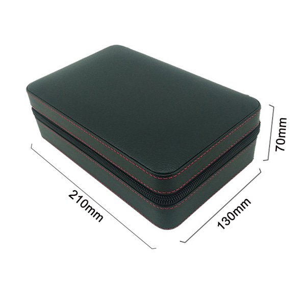 Läder Resväska Cigarr Humidor Case, Bärbar Cedar Trä med