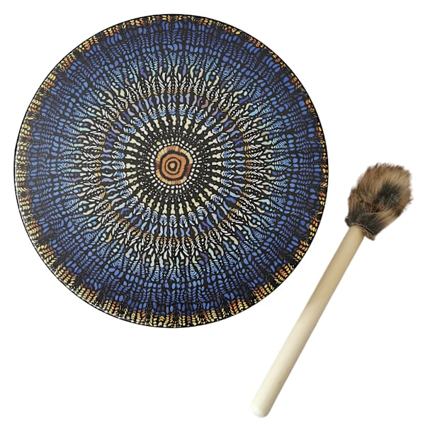 Shaman-rumpu rumpupalikoilla, kasvissyöjä Shaman-tulipalorumpu, kodin koriste, shamanistinen rumpu, käsirumpu lapsille ja aikuisille
