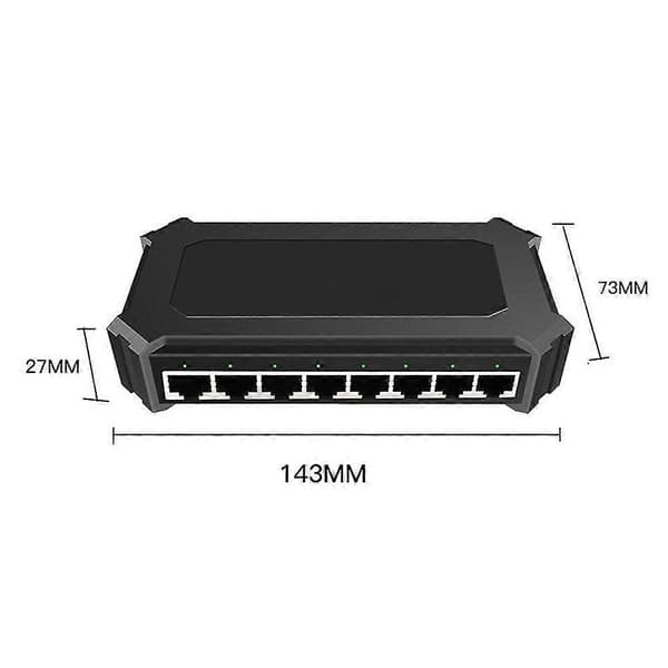 8 Port 1000mbps Gigabit Ser Hjem Shunt Moning S Eu Plugg