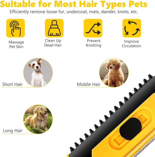 Pet Dematting Comb, Coat King Rake Pet Undercoat Rake Dobbeltsidig Blad C