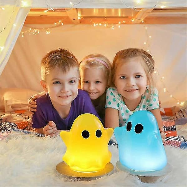 Silikon Lampformar För Resin, 2-pack Spökformade Nattlamps Resinformar Med 2st USB Träglöd