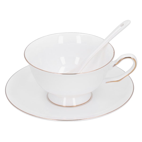 4 Set Kaffekoppar Teset med Fat och Sked för Kaffedrycker Latte Födelsedagspresent