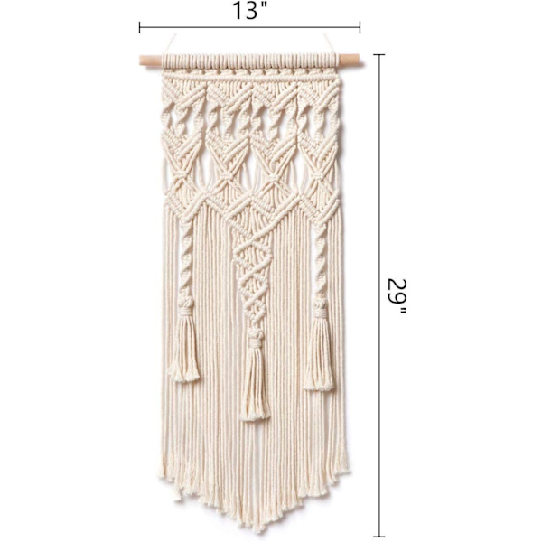 Macrame vävd väggbonad Boho Home Chic Bohemian geometrisk konst