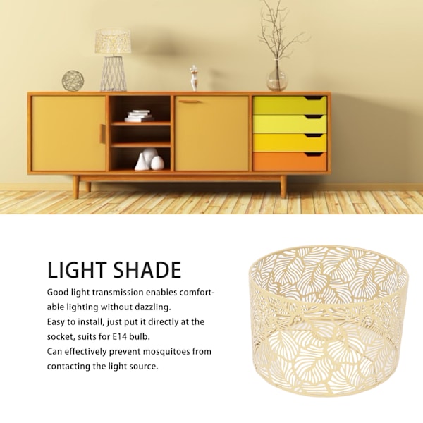 Lampskärm Ljus Lampskärm Modern Enkel Stil Heminredning för E14 E27 Lampor Guld Färg