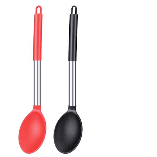 Värmebeständig Köksslev, Stor Storlek, BPA-Fri Livsmedelsgodkänd Silikon för Non-Stick Beläggningsskydd, Rostfritt Stål Kärna för Hållbarhet