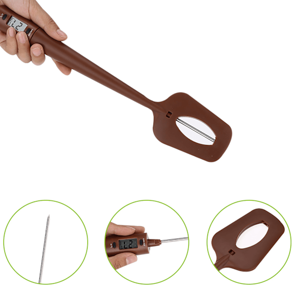 Kökstermometer, Vattentät Digital Godis- &amp; Kötttemperaturmätare med Rostfri Sond, Snabb Respons &amp; Lättläst LCD-skärm
