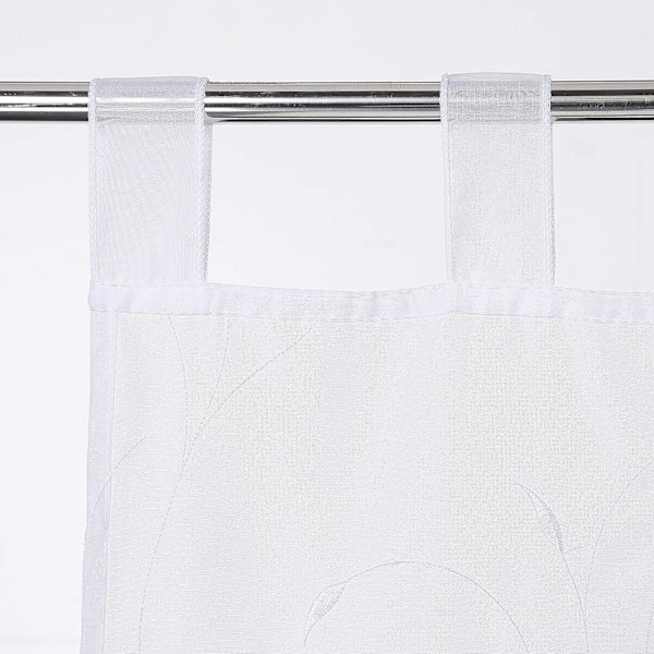 1 st Raffgardin Blad Broderi Gardiner Flik Gardin Fönster Voile
