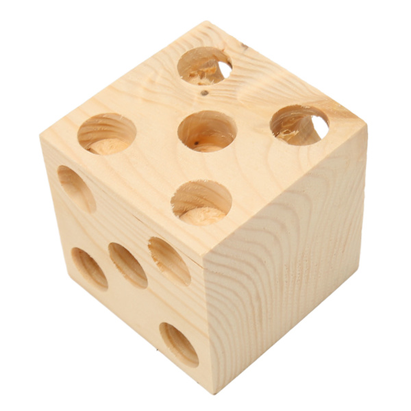 Bird Block - Pureskelupuuta Purra- ja Repimislelu Papukaijoille, Puiset Pylväät Rakastajille, Kakatuille, Undulaateille 8cm/3.1in
