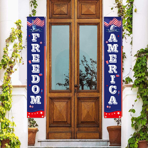 Patriotiske dekorasjoner for 4. juli, hengende amerikansk