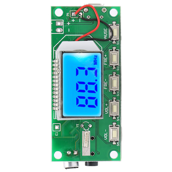 FM-sändarmodul Digital Stereo Frekvensmodulering med LCD-display 87‑108MHZ 3-5V