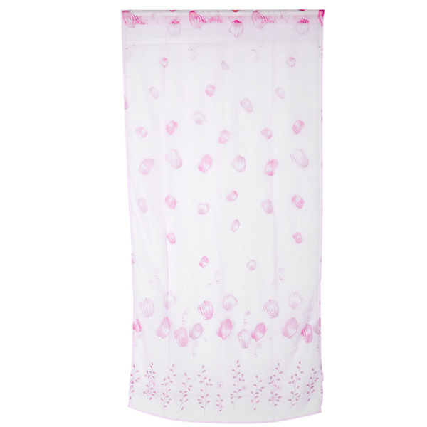 Blomstermønstret vindu voile gjennomsiktige gardiner panel for soverom stue balkong