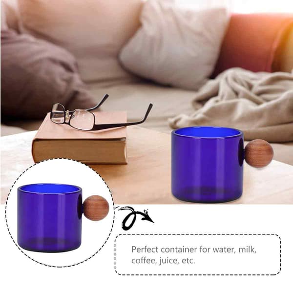 Färgad Multifunktionell Glasdrickskopp Varmt och Kallt Vatten Temugg Vinglas för Hemmabruk Elegant Design