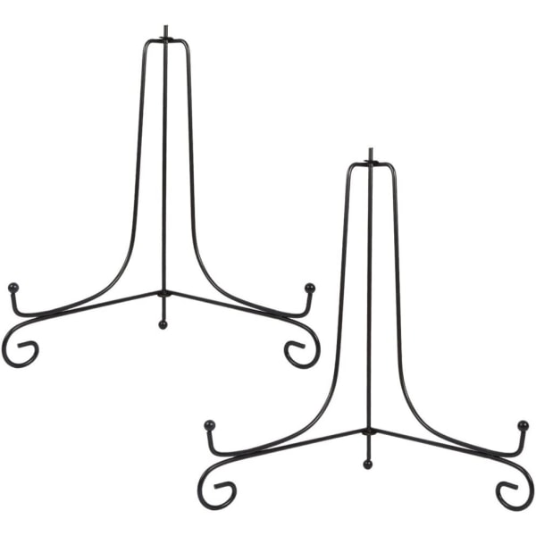 2-pack järndisplayställ, svart järnstaffliplatta