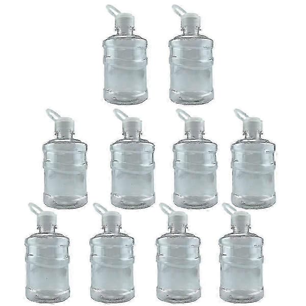 10 stk. gjennomsiktige flasker 500 ml drikke- og juicebeholder minibøtteflaske