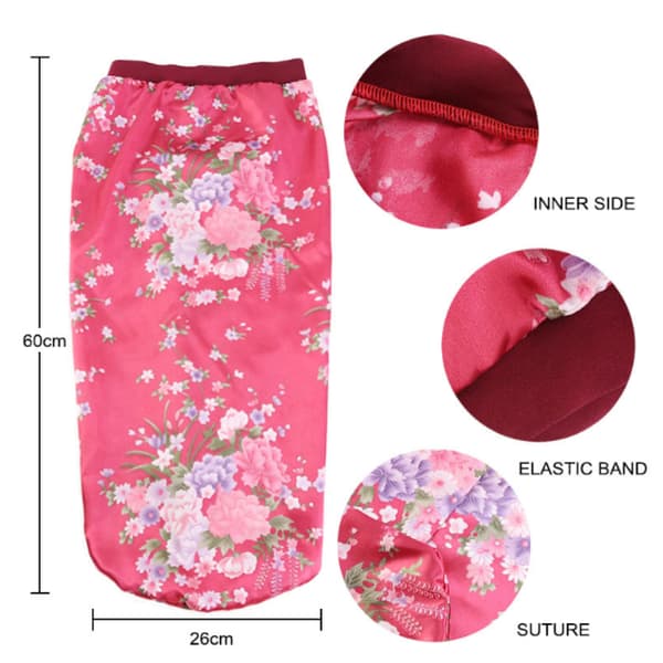 Extra Storlek Satin Bonnet, Mjukt Vikbar Design med Justerbart Knytband för Stilfull Hårvård (Set)