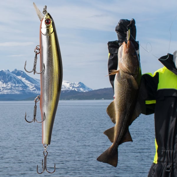 112mm Konstgjorda Livslika Fiskedrag Hårt Bete Fisketillbehör (A-typ)