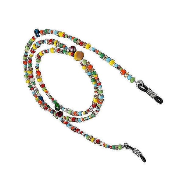 Brillekæde skridsikker 75 cm plast assorterede farver 2-pak