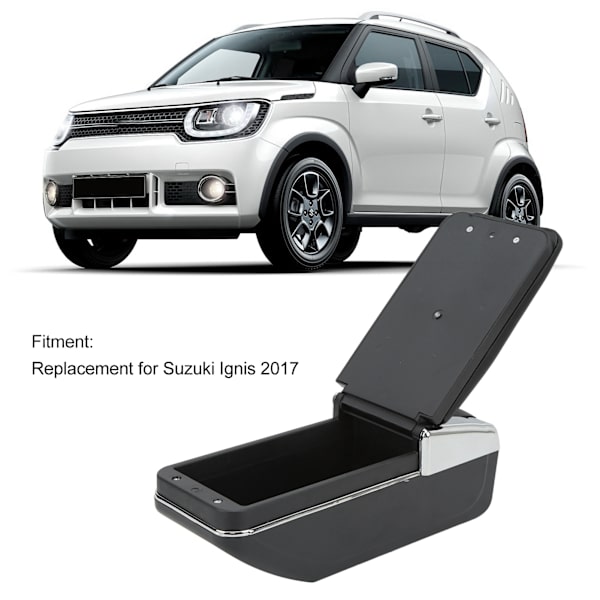 Armstödslåda för bil, utdragbar, mittkonsol, förvaringslåda, ergonomisk innehållsorganisatör, ersättning för Suzuki Ignis 2017
