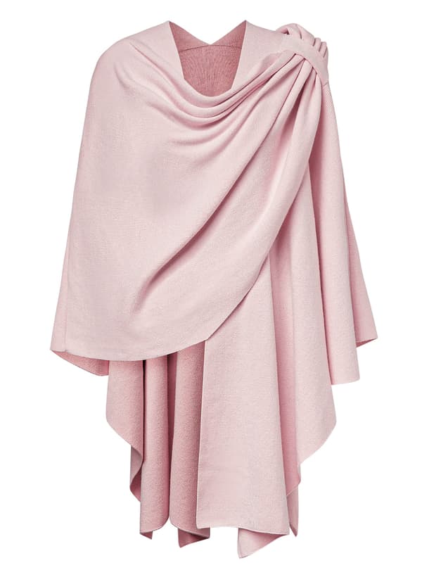 Ponchosjal för damer, kashmirliknande stickad cape-kofta, present