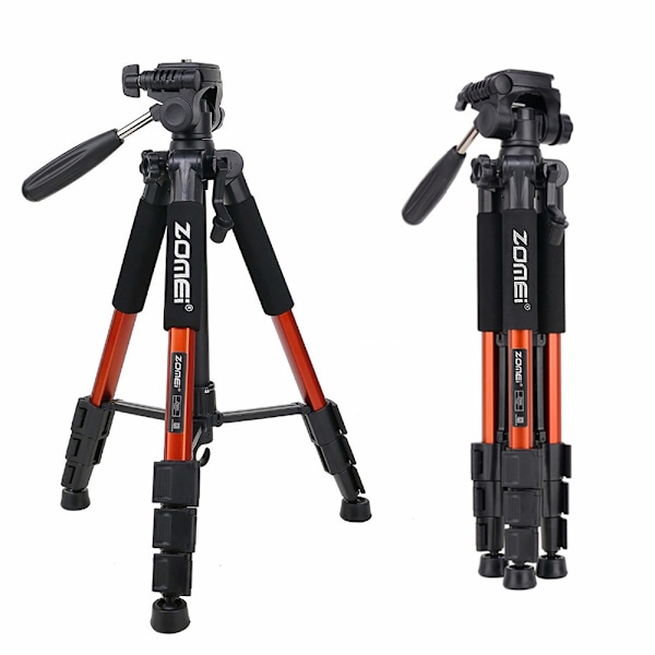 Justerbart Höjd Stativ, Professionellt 143cm Stativ med Hållbar Konstruktion för Kamera DSLR, Snabbkopplingsplattor för Enkelt Kamerabyte, Bred