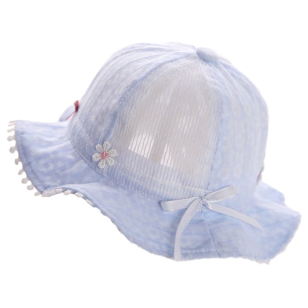 Bob solhatt baby fiskehatt med bred brem solhatt jenter justerbar bomullshatt UV-beskyttelse sommerhatt for barn
