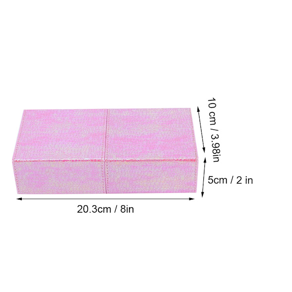 Nagelborste Pennhållare Fodral Förvaring Organizer Makeup Verktygsväska Rosa (Kvadratisk Pennhållare)