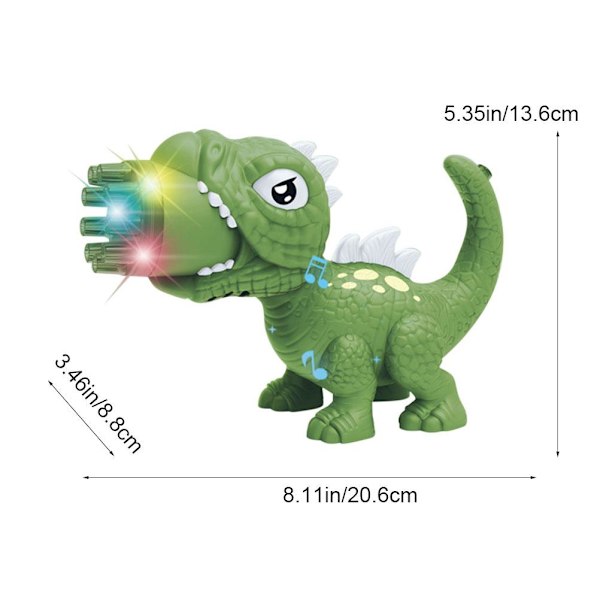 9 Reikäinen Automaattinen Dinosauruksen Kuplapuhallin Ulkolelu Musiikilla ja Valoilla